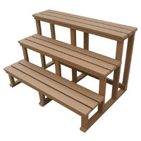 3-Tier Swim Spa Steps - Natural Wood 