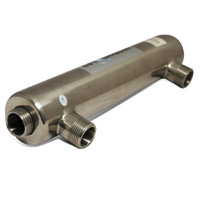 Stainless Steel UV Tube 22mm X 2 Input - Tube Only 