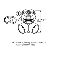 Jacuzzi® J-200™/J-500™(2024+) Waterfall Valve O-Ring 