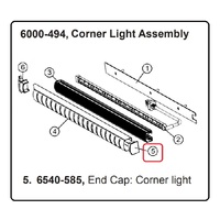 Jacuzzi® J-400™ Corner Light End Cap