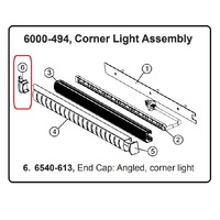 Jacuzzi® J-400™ Corner Light Angled End Cap