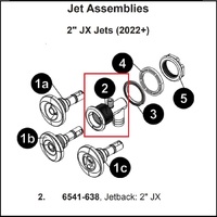 50mm(2") Jacuzzi® JX 2022 Jet Back