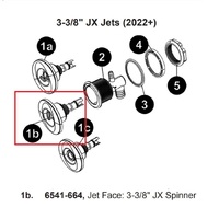 3 3/8" Jacuzzi® JX 2022 Rotational Jet Face