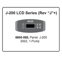 Jacuzzi® Control Panel for J-100™/J-200™ 2022 1-Pump