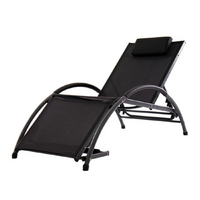 Dockside Sun Lounger - Aluminum Black Ink