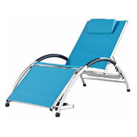 Dockside Sun Lounger - Aluminum True Turquoise